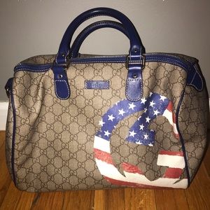 Gucci Joy Boston Bag with USA Flag